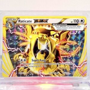 Pokemon Card Vintage TCG Raticate-Break BREAKPoint Sideways Card